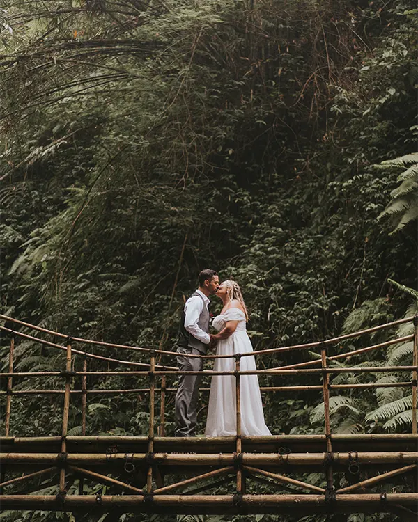 ella and jack bali waterfall wedding