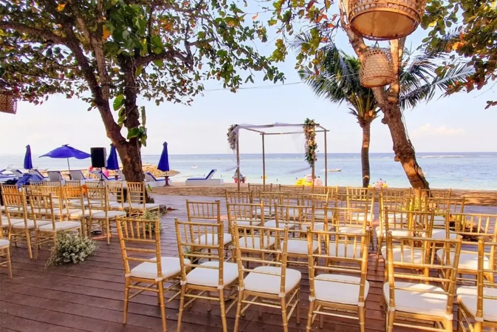 inna sanur beach intimate wedding