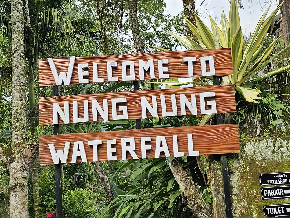 nunung waterfall wedding venue