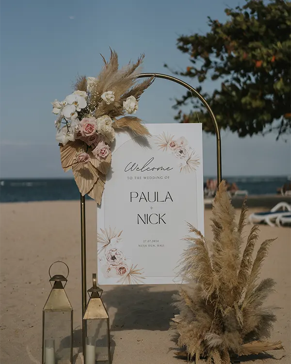 paula and nick wedding nusa dua beach