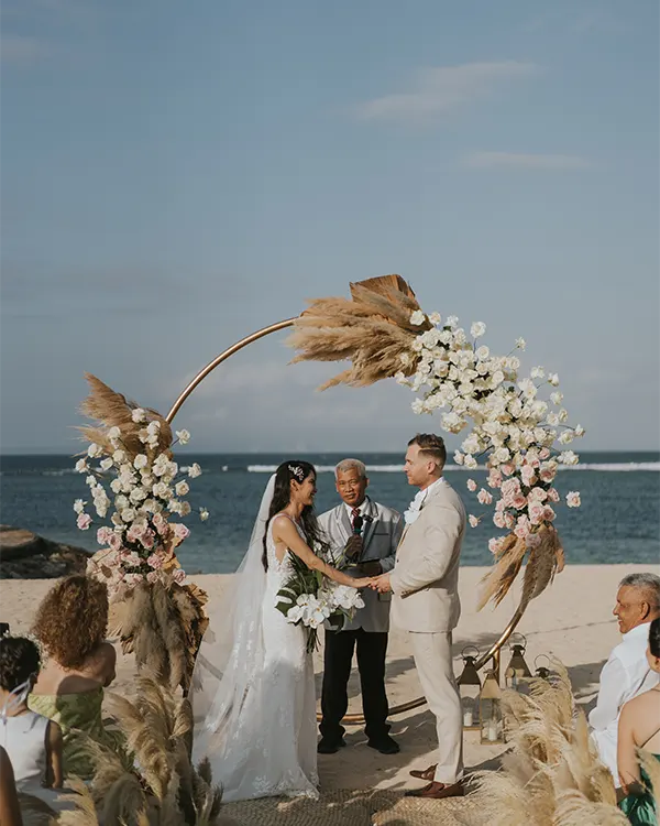 paula and nick wedding nusa dua beach