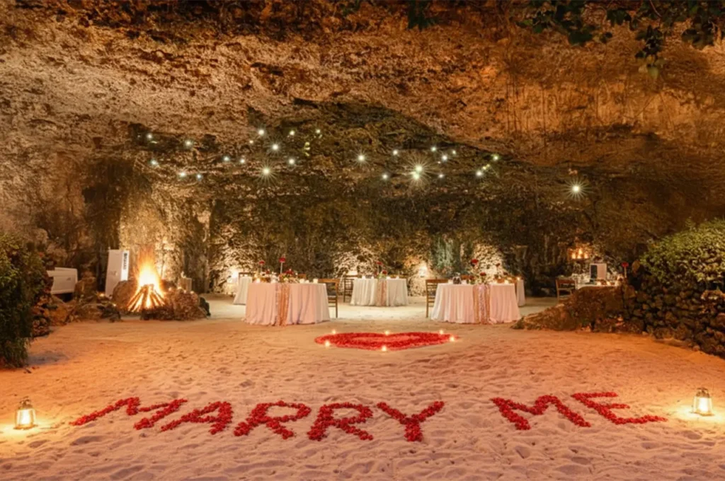 samabe beach cave marry me