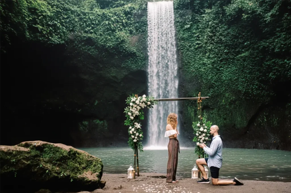 tibumana waterfall marriage proposal