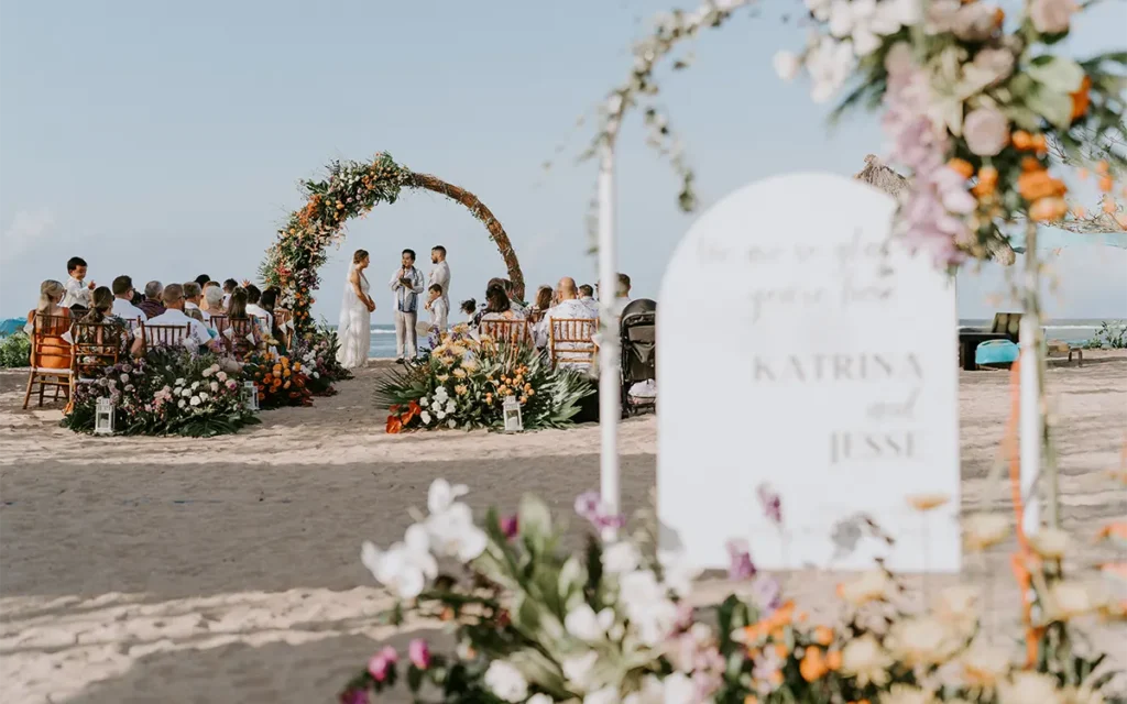 Katrina beach wedding sol melia benoa