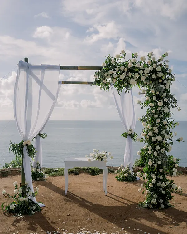 isaac bali cliff wedding