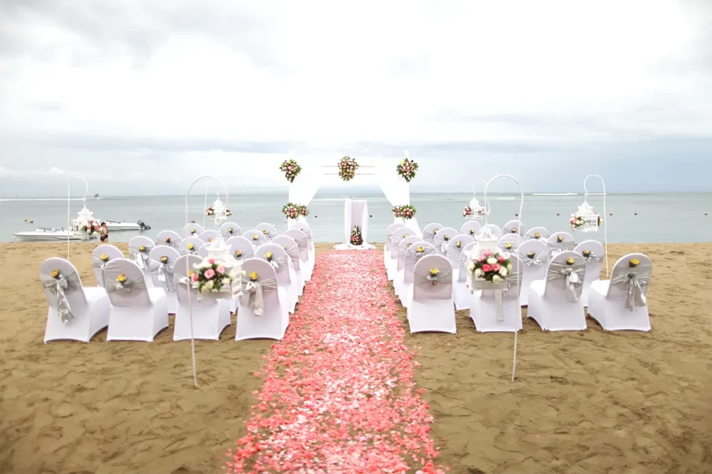 beach wedding hotel nikko bali