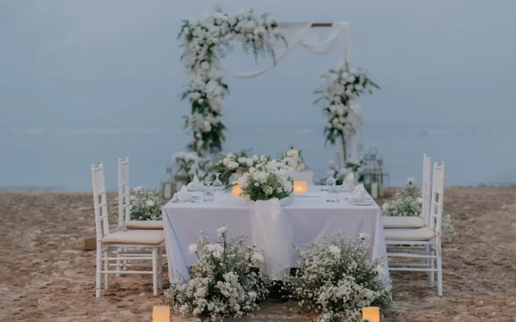 simple beach wedding for 10 guests